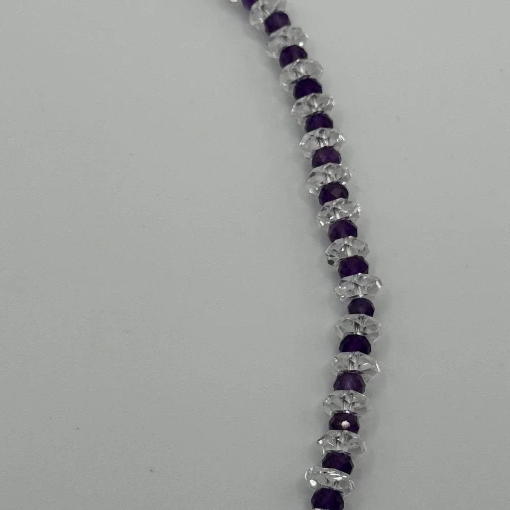 Deb Guyot Herkimer Quartz Bead Beaded Necklace Sterling Silver